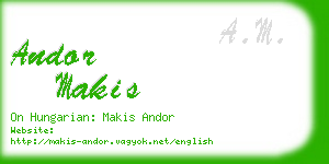 andor makis business card